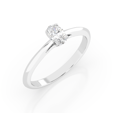 CARA Златен пръстен с диамант 0.40 ct GIA сертификат K101-10190W OV