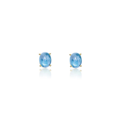 NANIS "AZURE" Small ОБЕЦИ LONDON BLUE TOPAZ  OA4-597