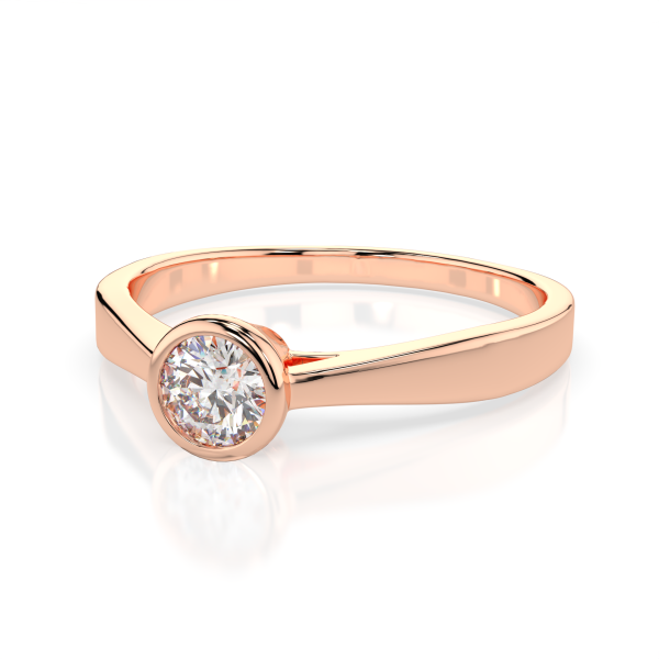 CARA Златен пръстен с Диамант 0.3 Ct GIA сертификат K01-10010R