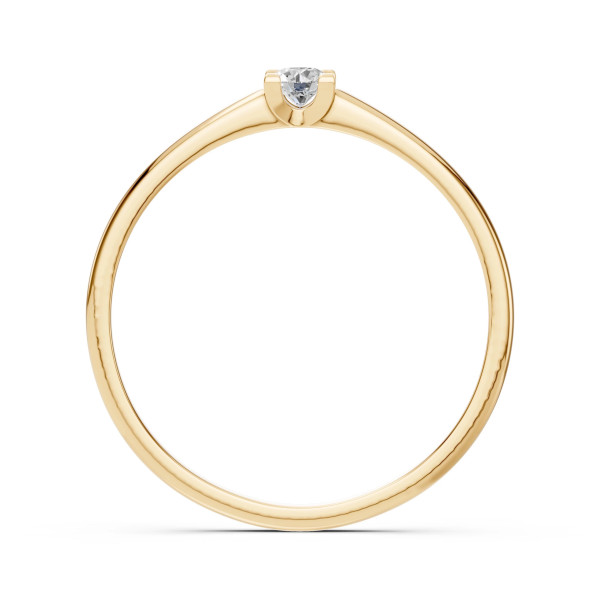 Cara пръстен с диамант 0.10 ct – ЗЛАТНО БИЖУ 14К K101-10117Y(3.0)/14K