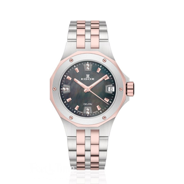ЧАСОВНИК EDOX DELFIN THE ORIGINAL DATE LADY 33 ММ 53100-357RM-NANRND