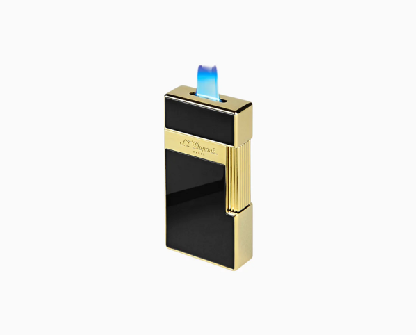 ЗАПАЛКА S.T.DUPONT  BIG D LIGHTER BLACK LACQUER AND GOLD 25002