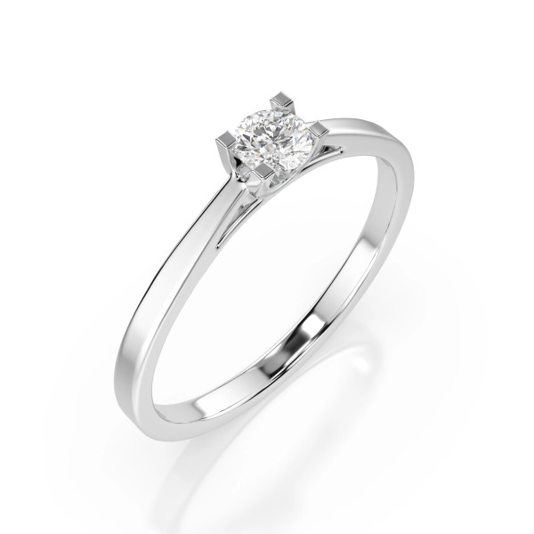 Cara пръстен с диамант 0.15 ct – ЗЛАТНО БИЖУ 14К K101-10020W(3.4)/14K