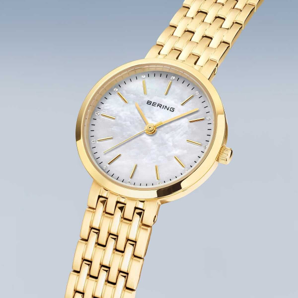 Дамски сет часовник и гривна Bering Classic Gold 19126-734-GWP