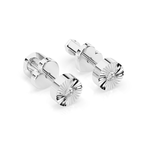 Cara обеци с диаманти 0.04 ct – ЗЛАТНО БИЖУ 14К K102-10049W/14K