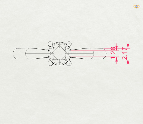 CARA Златен пръстен с диамант 0.35 ct GIA сертификат K101-10021W