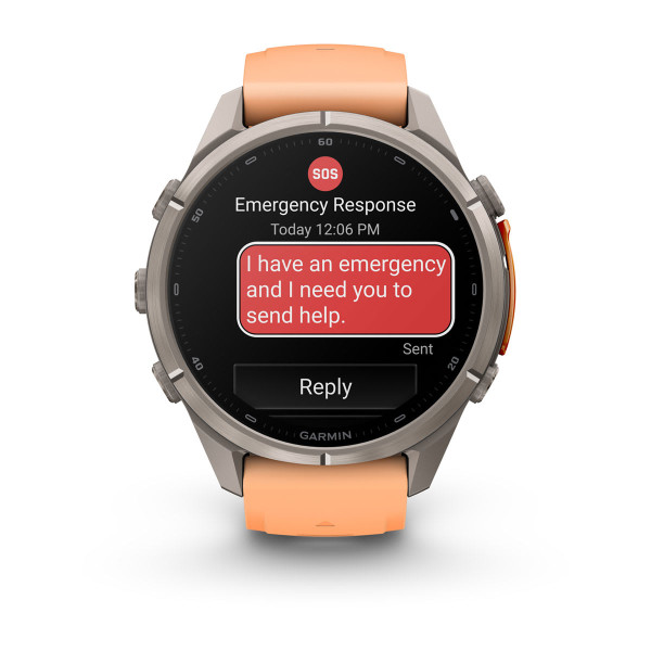 Garmin Fenix 9 Pro inReach Titanium със Shell Pink/Autumn Orange силиконова каишка 010-04335-01