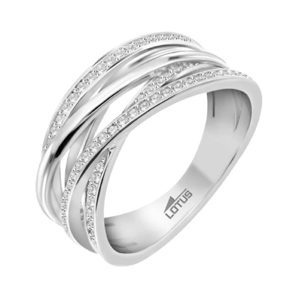 LOTUS SILVER WOMENS SILVER SILVER RING LP3682-3/114