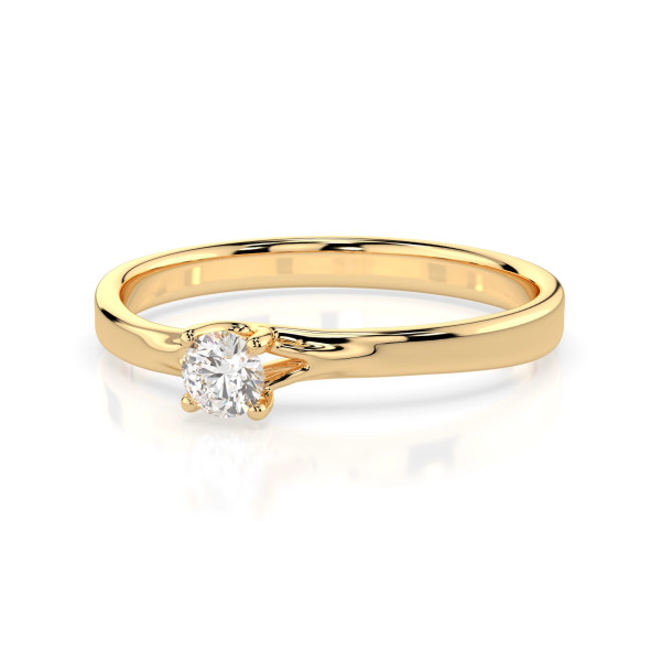 Cara пръстен с диамант 0.10 ct – ЗЛАТНО БИЖУ 14К K101-10014Y(3.0)/14K