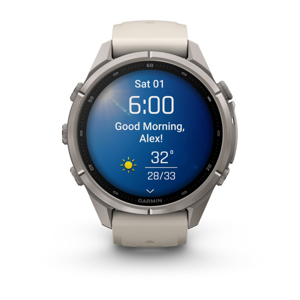 Garmin Fenix 9 Pro Titanium с Fog Grey/Dark Sandstone силиконова каишка 010-04335-86