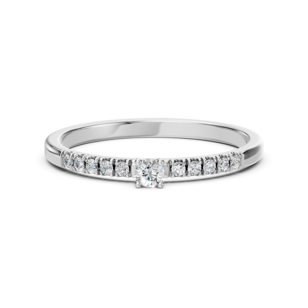 Cara K101-10126W златен пръстен с диаманти Kazka Jewelry classicwatches.bg
