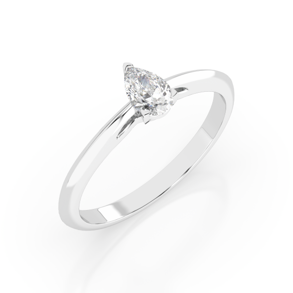 CARA Златен пръстен с диамант 0.30 ct GIA сертификат K101-10190W PAR