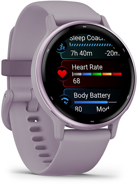 GARMIN vívoactive® 5 - vívoactive® 5 - Metallic Orchid безел с Orchid корпус и силиконова каишка