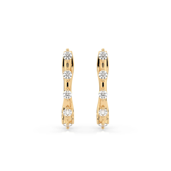 Cara обеци с диаманти 0.20 ct – ЗЛАТНО БИЖУ 14К K102-10145Y/14K