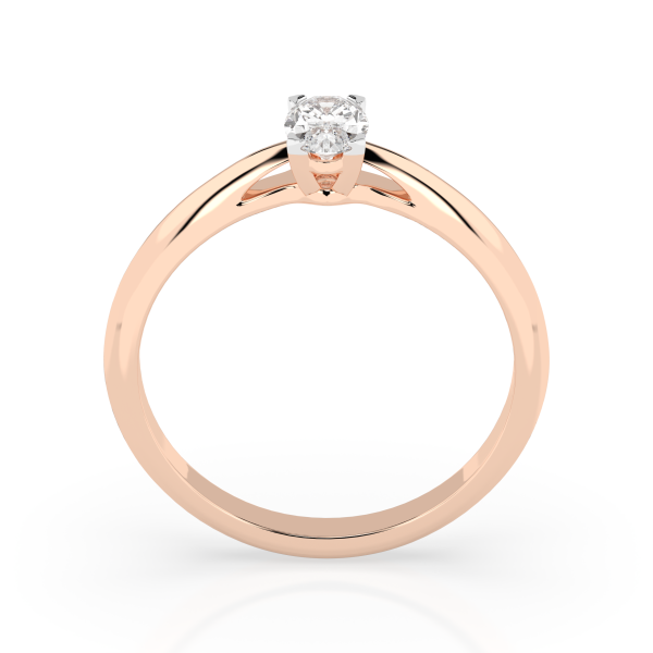 CARA Златен пръстен с диамант 0.40 ct GIA сертификат K101-10190R OV