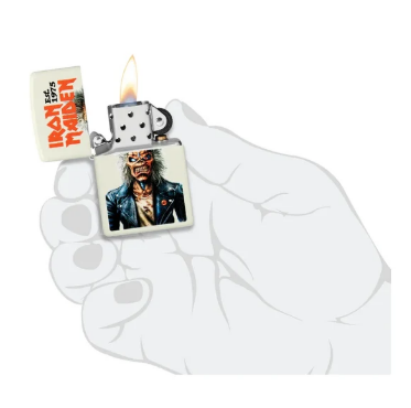 LIGHTER ZIPPO - IRON MAIDEN, GLOWING EDDIE DESIGN