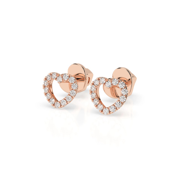 Cara обеци с диаманти 0.14 ct – ЗЛАТНО БИЖУ 14К K102-10028R/14K