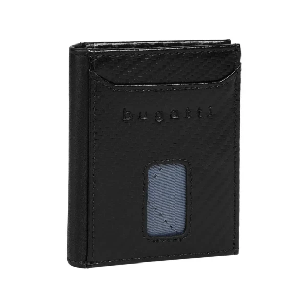 Калъф за карти и документи Bugatti - Secure Slim Carbon, 7 CC, черен