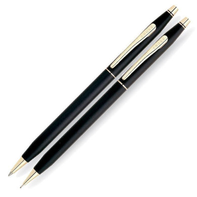 Комплект химикалка и молив 0.7 Cross Classic Century Black/Gold