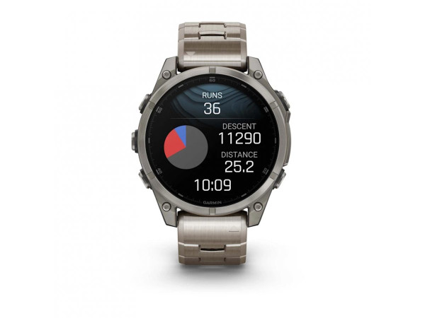 GARMIN FENIX 8 47MM AMOLED SAPPHIRE TITANIUM С VENTED ТИТАНИЕВА КАИШКА 010-02904-40