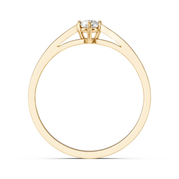 Cara пръстен с диамант 0.10 ct – ЗЛАТНО БИЖУ 14К K101-10125Y(3.0)/14K