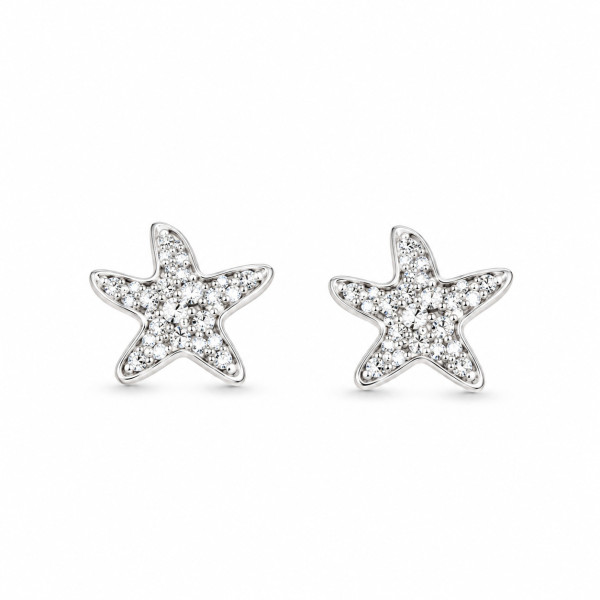 Comete Ambrosia gold earrings with zirconia AOZ369