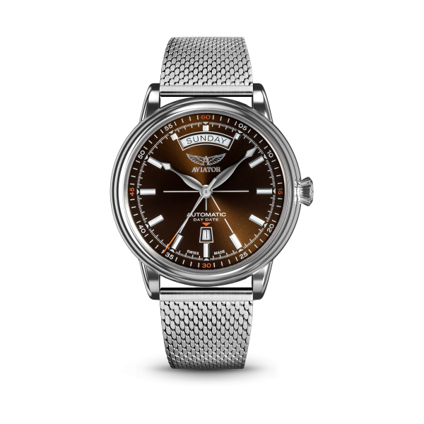 Часовник aviator класически дизайн с миланска верижка classicwatches.bg