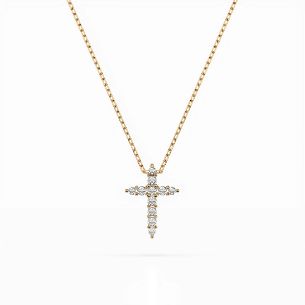 Cara колие с диаманти 0.07+0.02 ct – ЗЛАТНО БИЖУ 14К K104-10020Y/14K