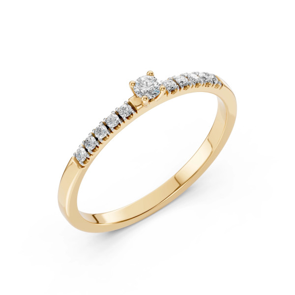 Cara пръстен с диаманти 0.07+0.10 ct – ЗЛАТНО БИЖУ 14К K101-10126/2Y(2.6)/14K