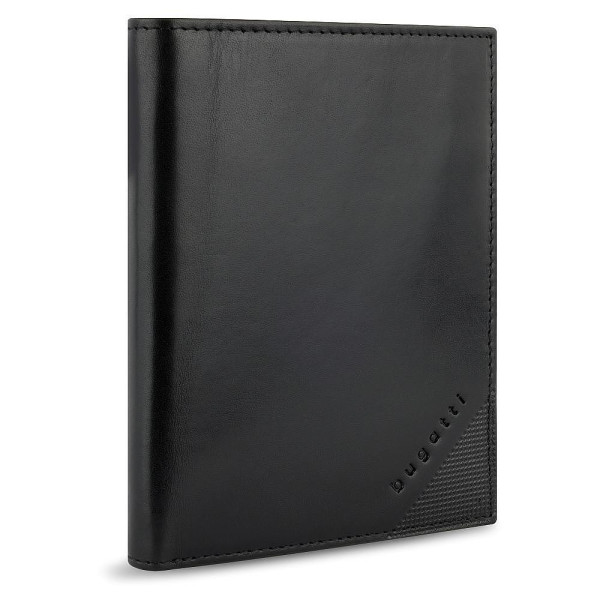 Мъжки портфейл Bugatti - Nobile Vertical With Flap, черен
