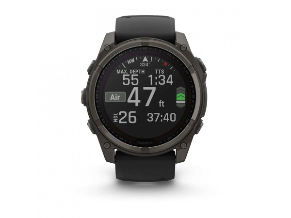 GARMIN FENIX 8 51MM SOLAR SAPPHIRE CARBON GRAY DLC TITANIUM С BLACK/PEBBLE GRAY СИЛИКОНОВА КАИШКА 010-02907-11