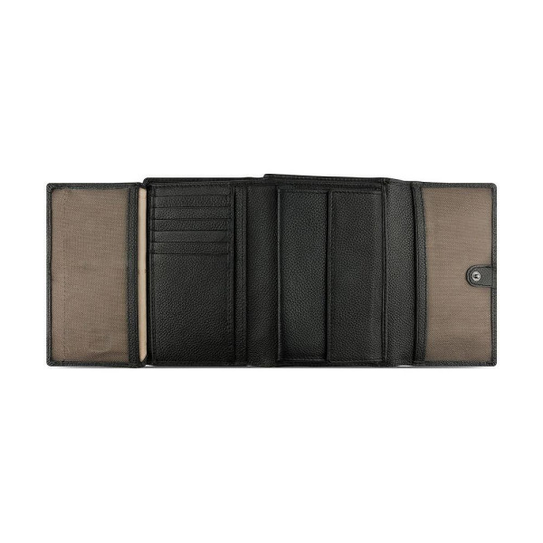 Дамски кожен портфейл Bugatti Bella Ladies Flip Wallet, RFID защита, черен