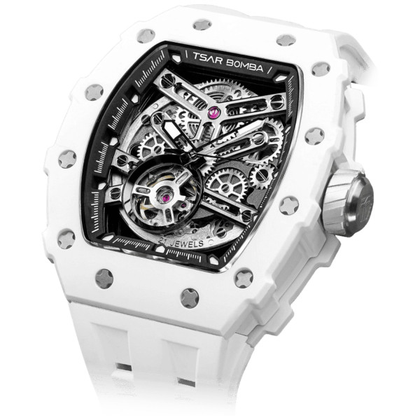 TSAR BOMBA T-Elemental Automatic Ceramic White Black TB8208C-07