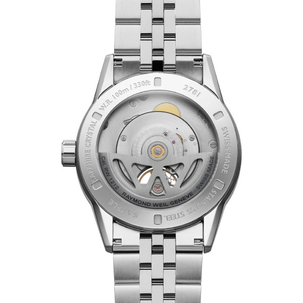 raymond weil модел с прозрачен заден капак и открит баланс classicwatches.bg