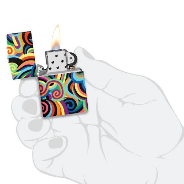 Запалка Zippo - Rick Rietveld Glow In The Dark Swirls