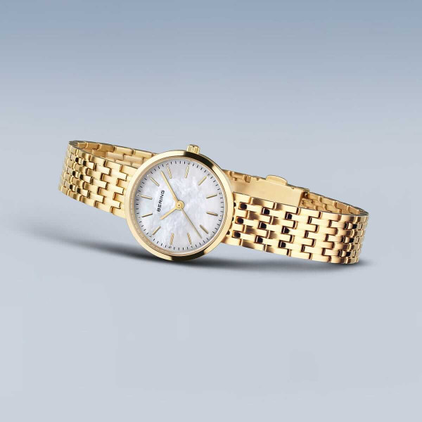 Дамски сет часовник и гривна Bering Classic Gold 19126-734-GWP