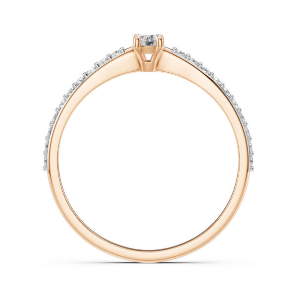 Cara пръстен с диаманти 0.10+0.16 ct – ЗЛАТНО БИЖУ 14К K101-10116/2R(3.0)/14K