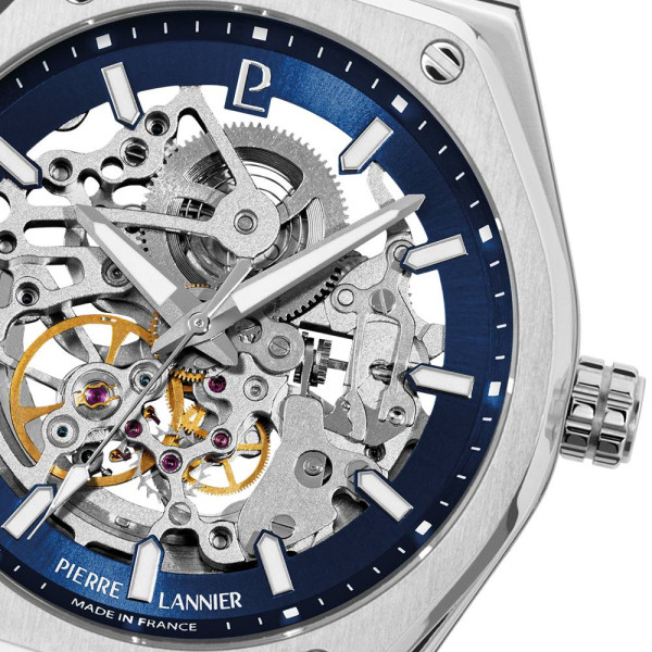 Pierre Lannier 308G161 часовник със син циферблат и стоманена верижка ClassicWatches.bg
