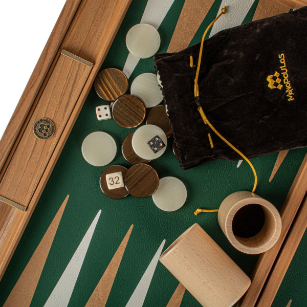 BACKGAMMON FOR GAME MANOPOULOS - CROCODILE TOTE LEATHERETTE, GREEN, 60 X 48 CM, ECO LEATHER