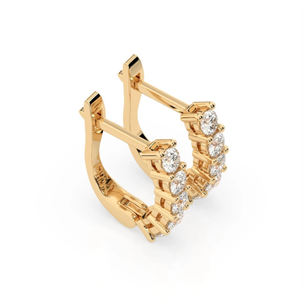 Cara обеци с диаманти 0.60 ct – ЗЛАТНО БИЖУ 14К K102-10098Y(2.5)/14K