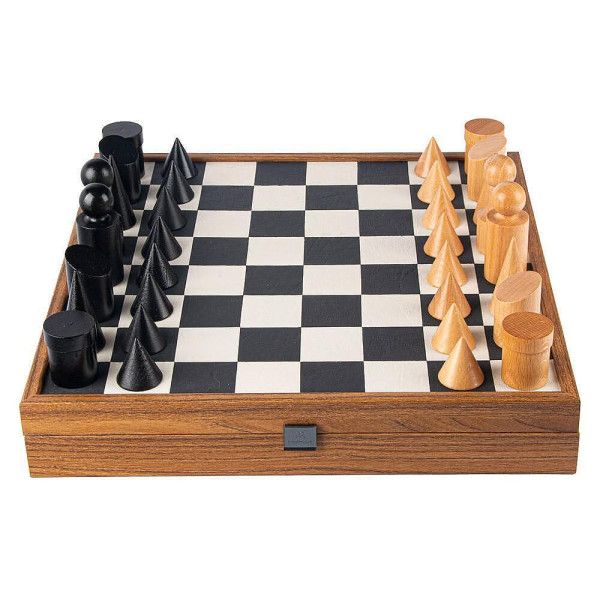 LUXURY CHESS MANOPOULOS - BAUHAUS STYLE BLACK & WHITE, 40X40 CM