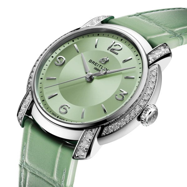 Дамски часовник BREITLING Lady Premier Automatic A10310671L1P1 със стоманен корпус и диаманти – classicwatches.bg