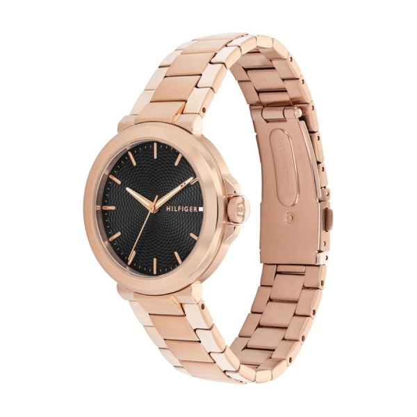 Tommy Hilfiger 1782780 дамски часовник черен циферблат и розово злато ClassicWatches.bg

