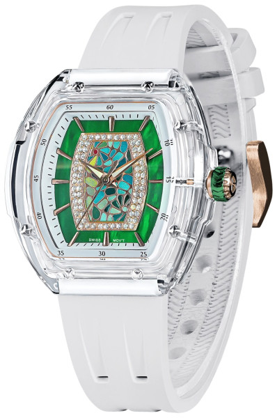 TSAR BOMBA Crystal Chic Swiss White Green TB8219L-04