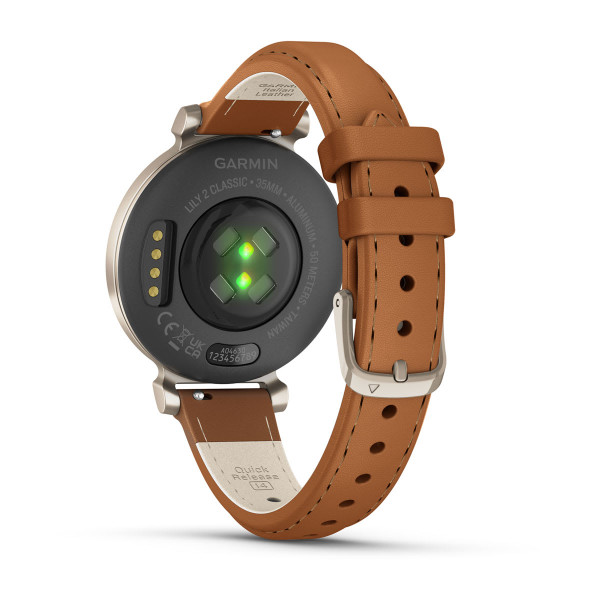 Garmin Lily 2 Classic Cream Gold with Tan leather strap 010-02839-72