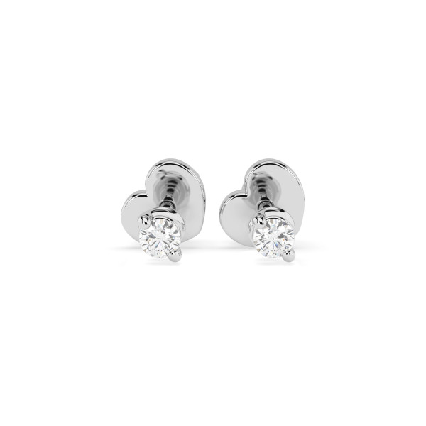 Cara обеци с диаманти 0.08 ct – ЗЛАТНО БИЖУ 14К K102-10032W(2.2)/14K