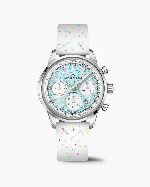 часовник norqain freedom chrono sprinkles гумена каишка n2201 19s04 a01 classicwatches.bg