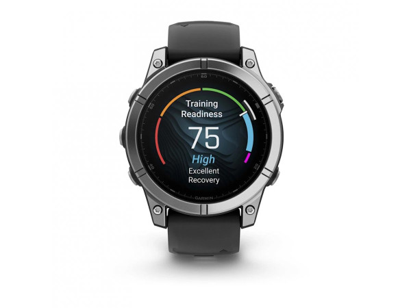 GARMIN FENIX E 47 ММ AMOLED STAINLESS STEEL С BLACK СИЛИКОНОВА КАИШКА 010-03025-00