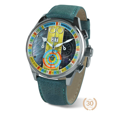 Часовник ALEXANDER SHOROKHOFF Big Date Mop 43.5mm Limited editon 30pcs AS.BD01-MOP-B