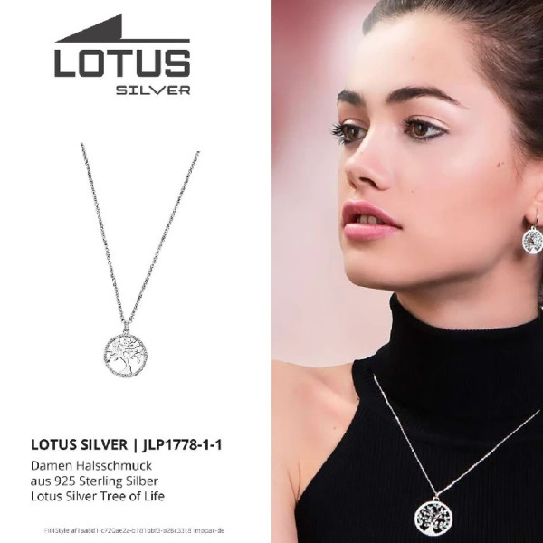 LOTUS SILVER SILVER NECKLACE LP1778-1/1